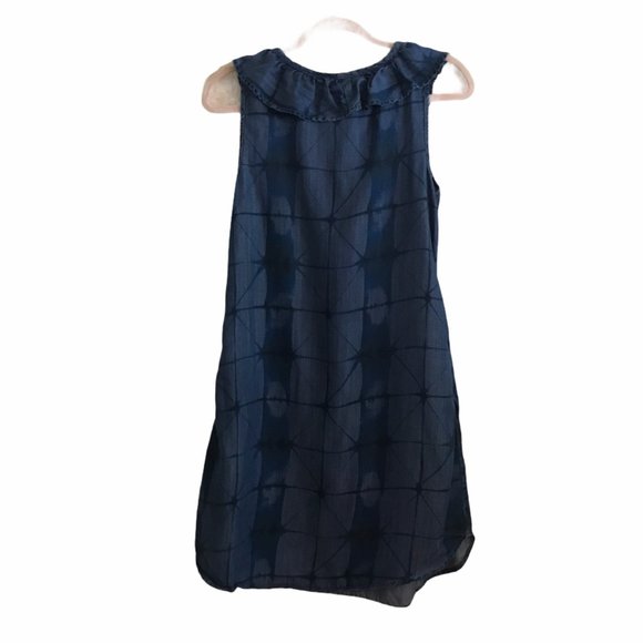 Chelsea Theodore Chambray Ruffle Sleeveless Dress - Picture 3 of 6